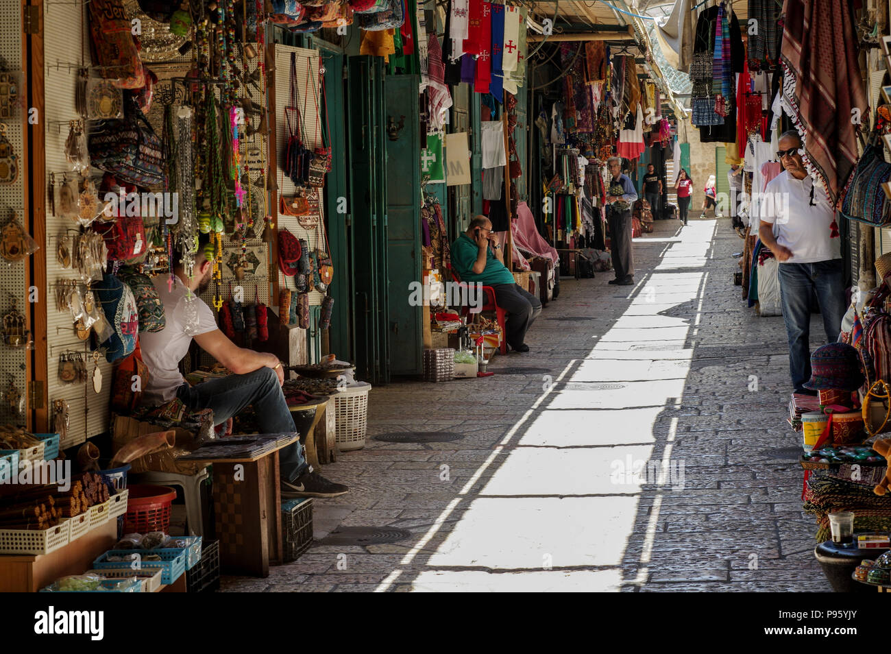 Old City Market (Arab Souq) in Jerusalem, Israel Stock Photo