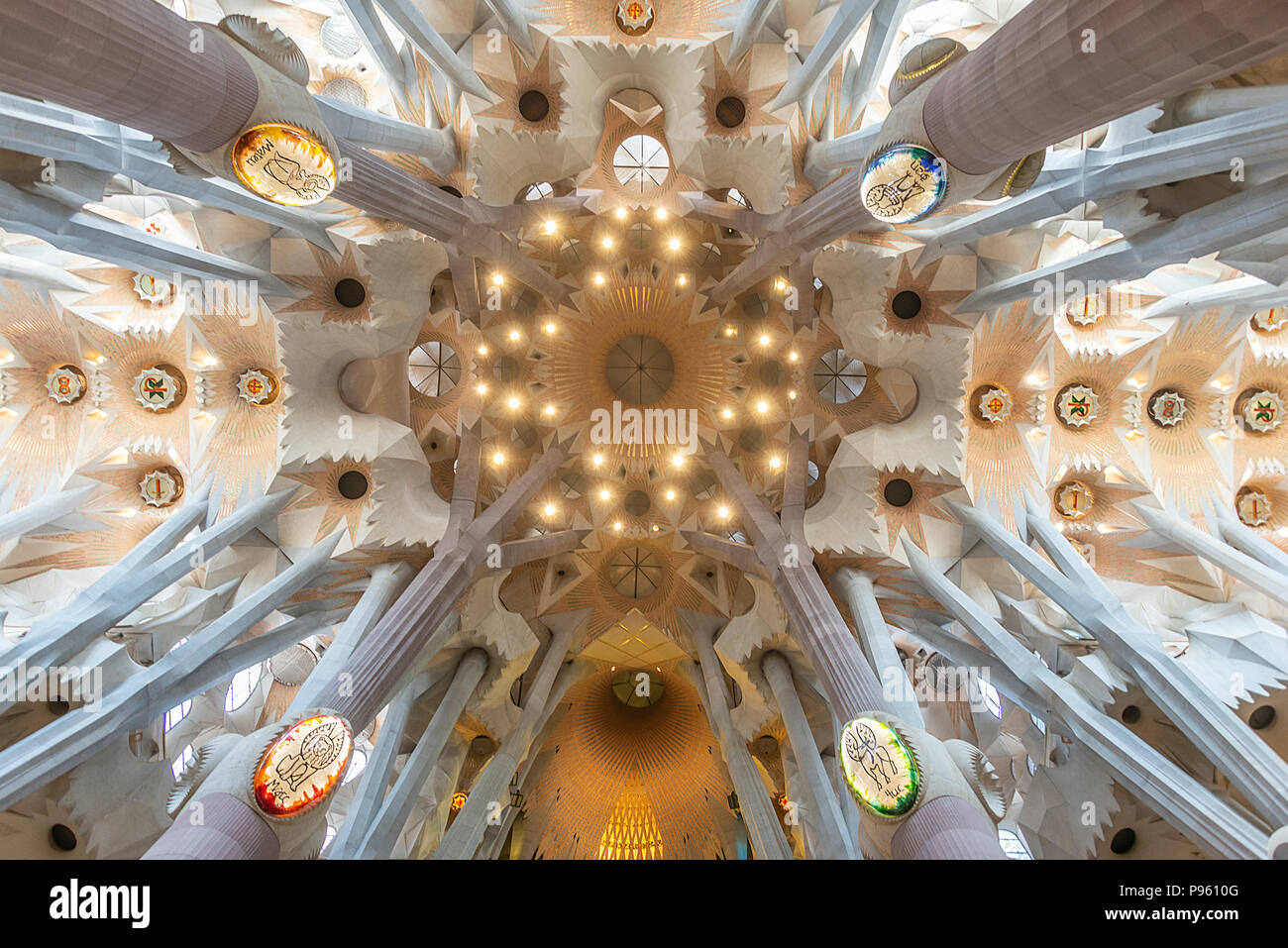 Sagrada familia ceiling hi-res stock photography and images - Alamy