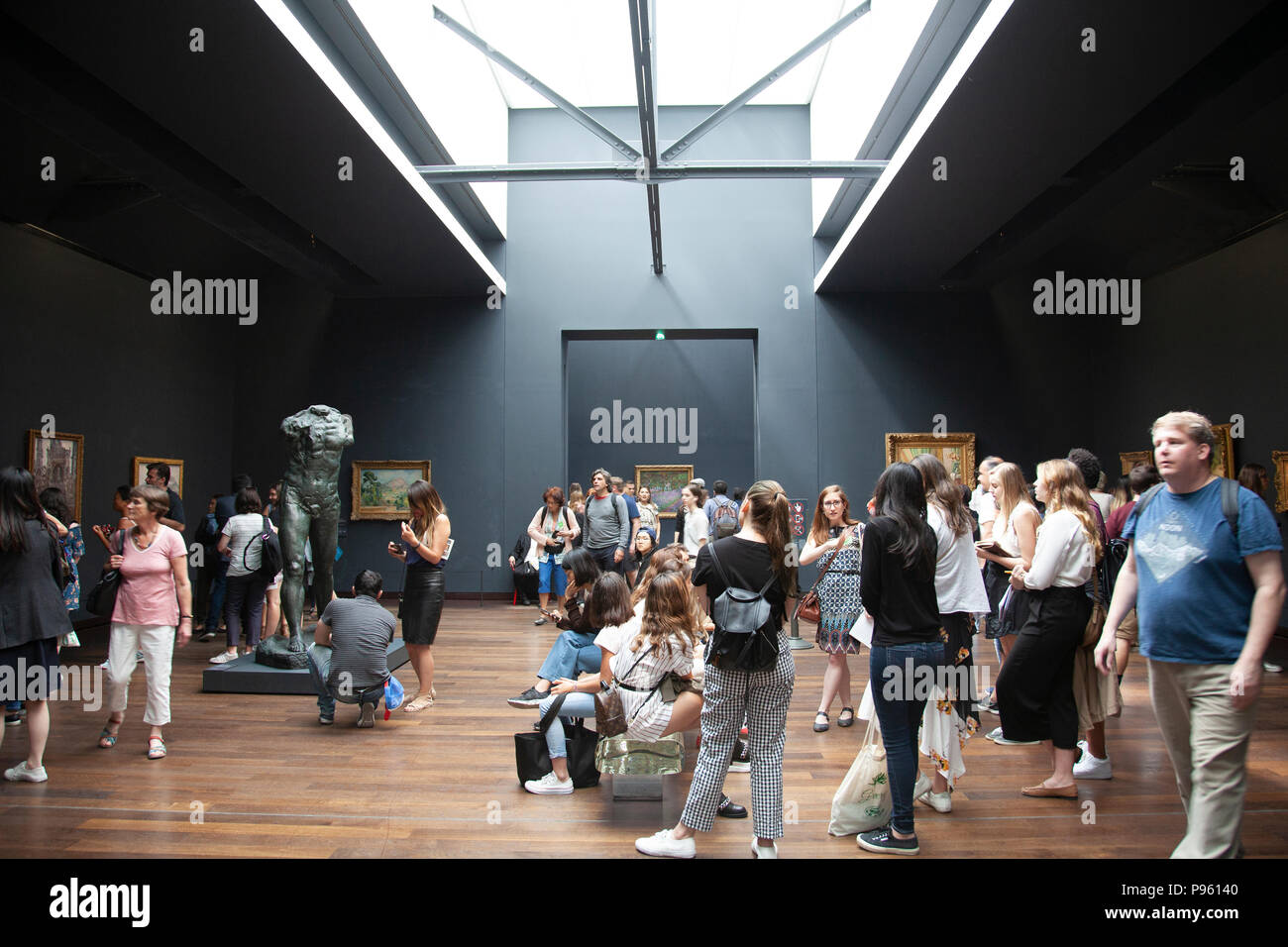 Exhibition Room at Musee D'Orsay in Paris, France Stock Photo