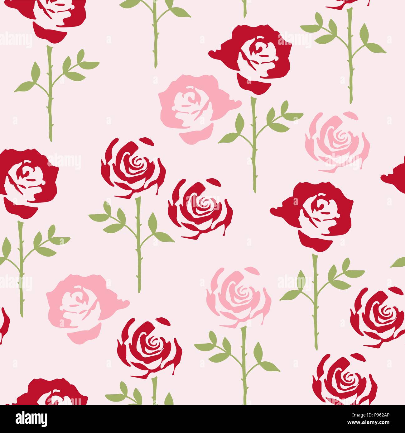 vector seamless floral pattern with rose flowers. floral background ...