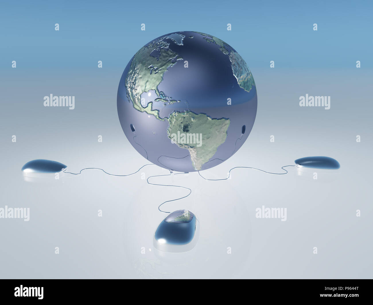 Earth with computer mice Stock Photo Alamy