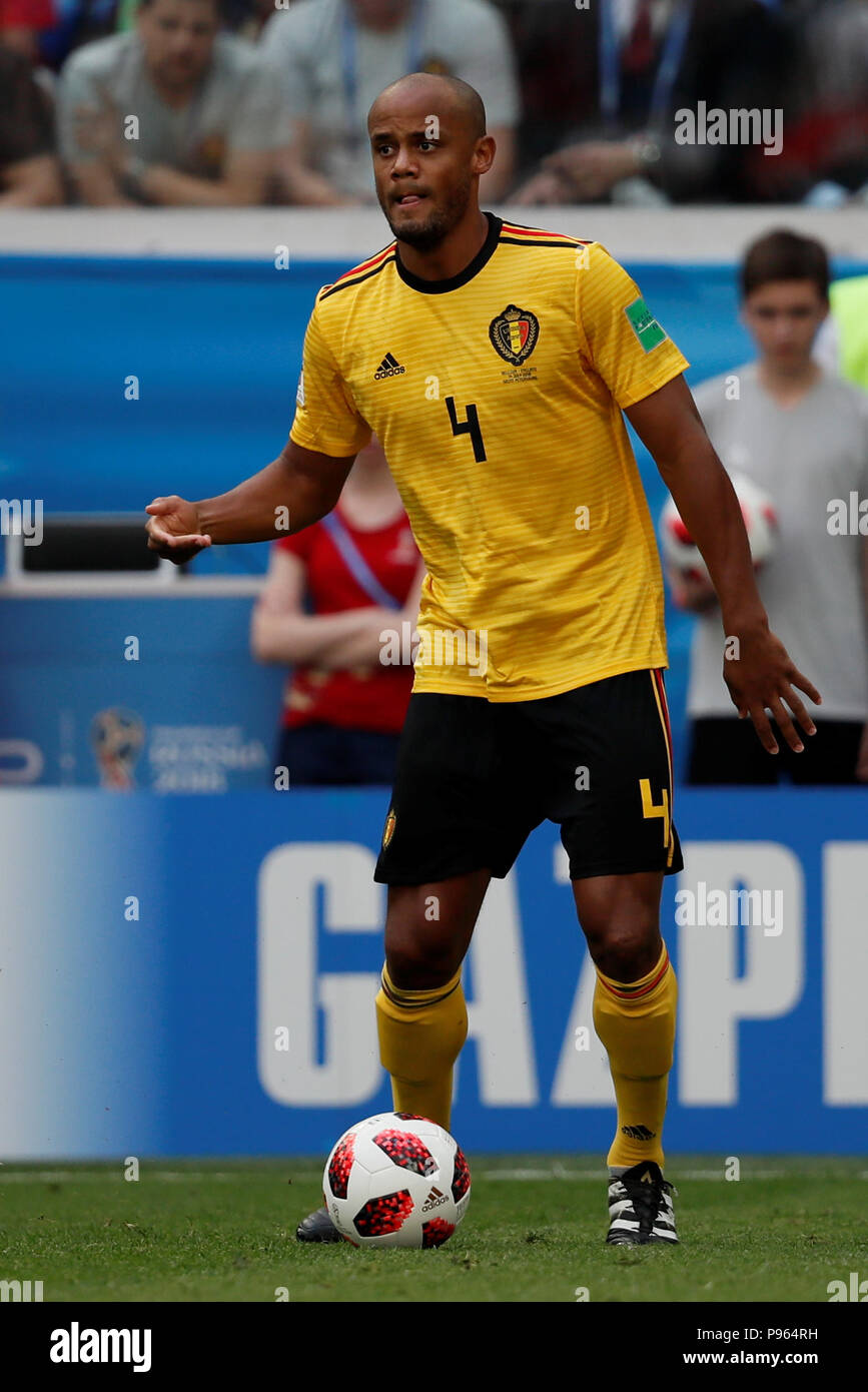 SAINT PETERSBURG, RUSSIA - JULY 14: Vincent Kompany of Belgium during the 2018 FIFA World Cup Russia 3rd Place Playoff match between Belgium and England at Saint Petersburg Stadium on July 14, 2018 in Saint Petersburg, Russia. (MB Media) Stock Photo
