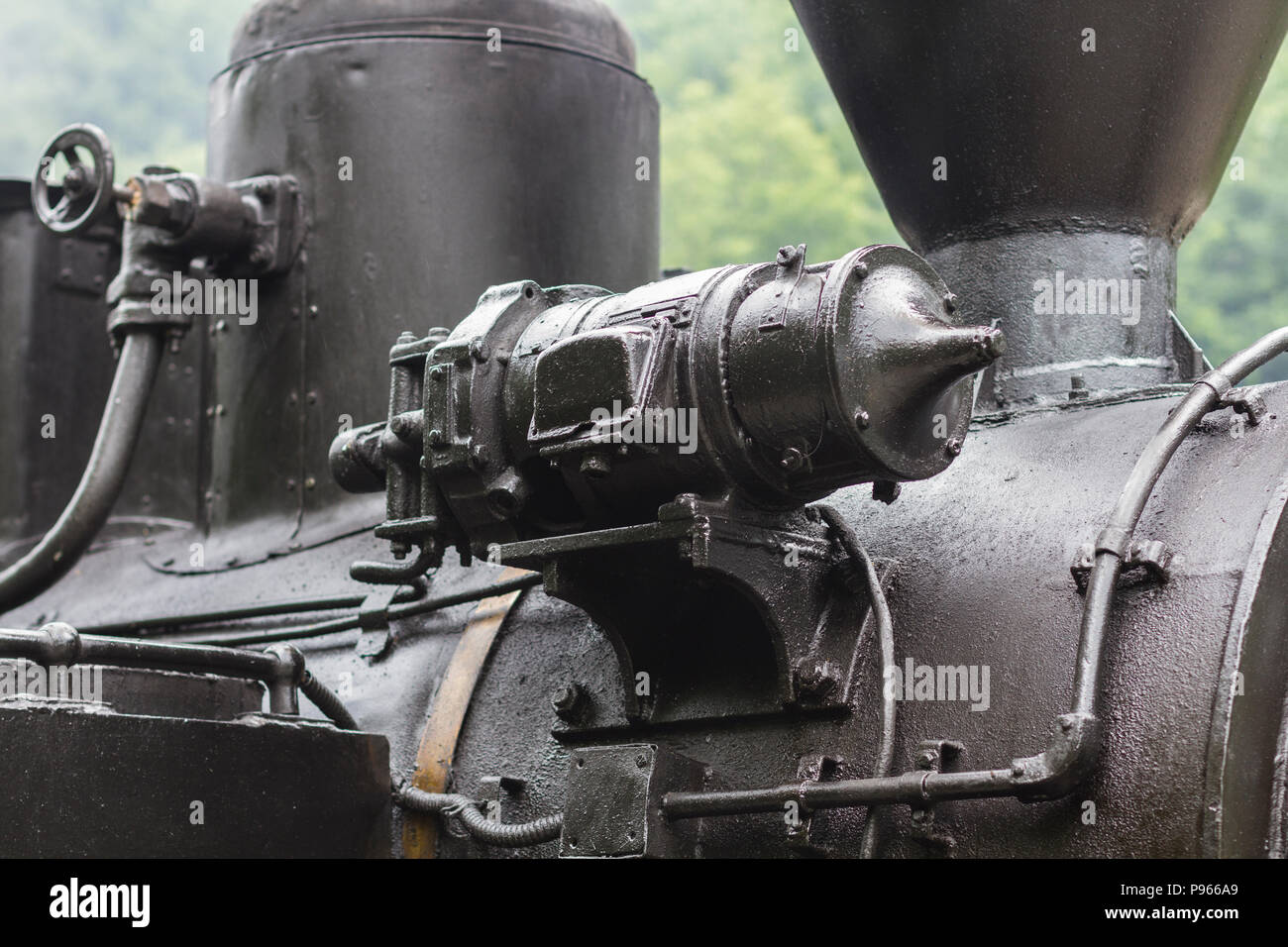 Steam Locomotive Part Detail Stock Photo - Alamy