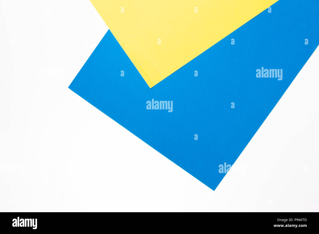 Colourful paper sheets on white background. Stock Photo