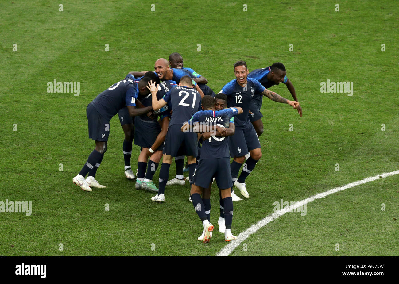 France celebrate winning the FIFA World Cup Final at the Luzhniki
