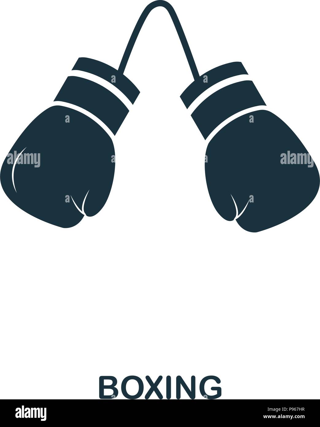 Boxing icon. Premium style icon design. UI. Illustration of boxing icon. Pictogram isolated on white. Ready to use in web design, apps, software, prin Stock Vector