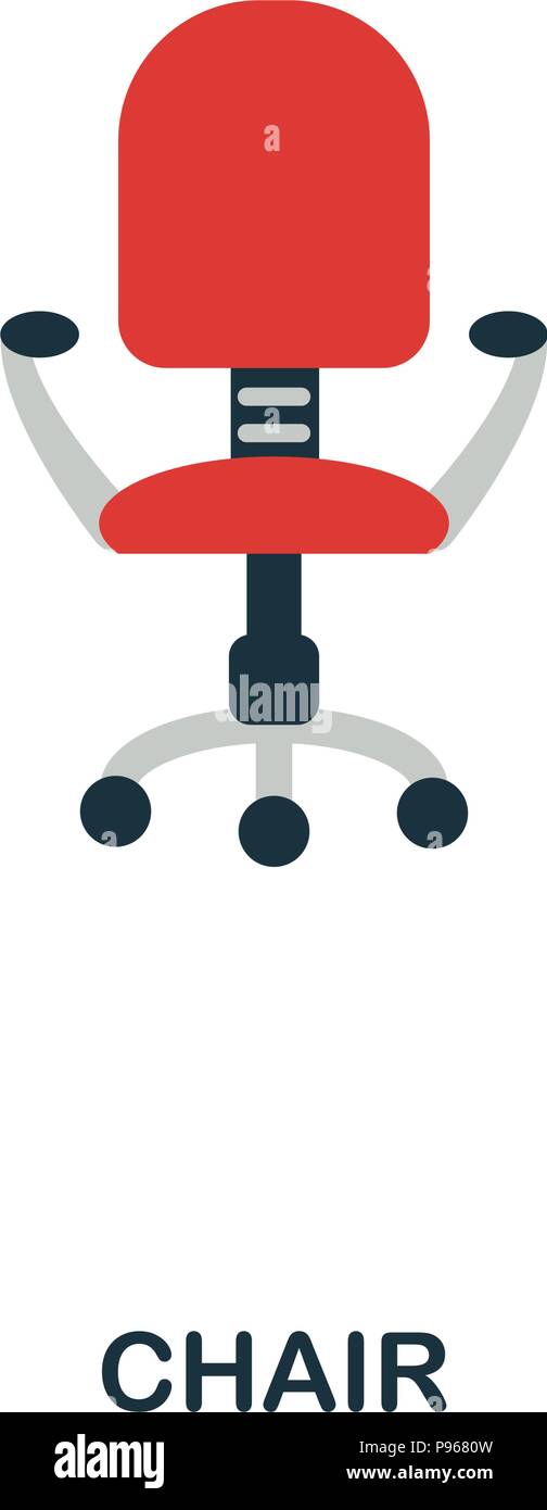 Chair flat icon. Premium style flat icon design. UI. Illustration of ...