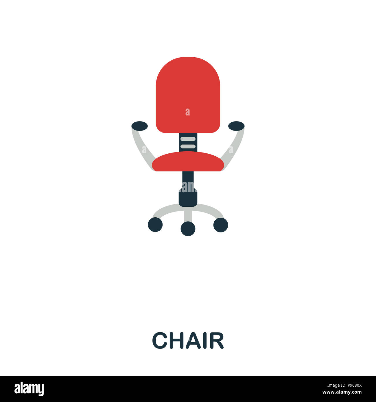 Chair flat icon. Premium style flat icon design. UI. Illustration of ...