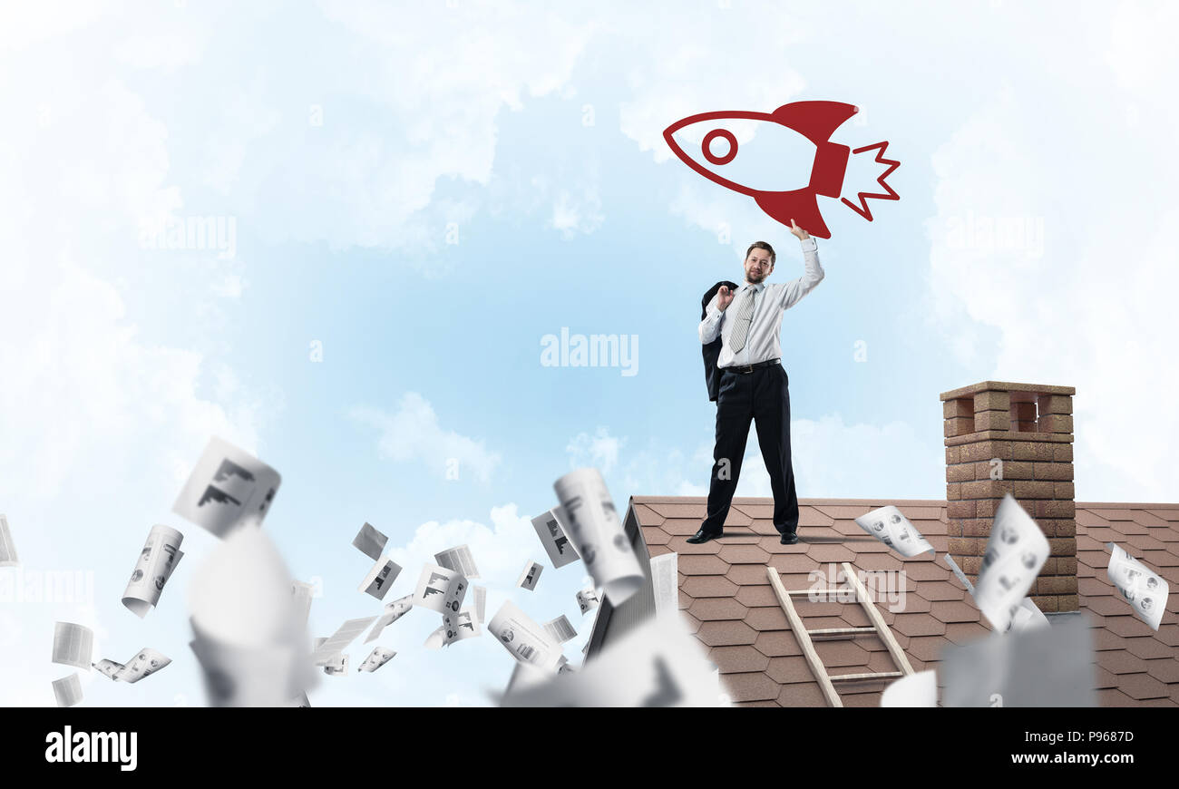 Successful businessman and development Stock Photo - Alamy