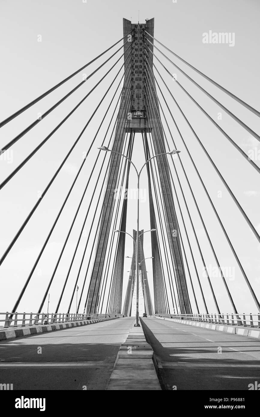 Barelang cable-stayed bridge in Batam Stock Photo
