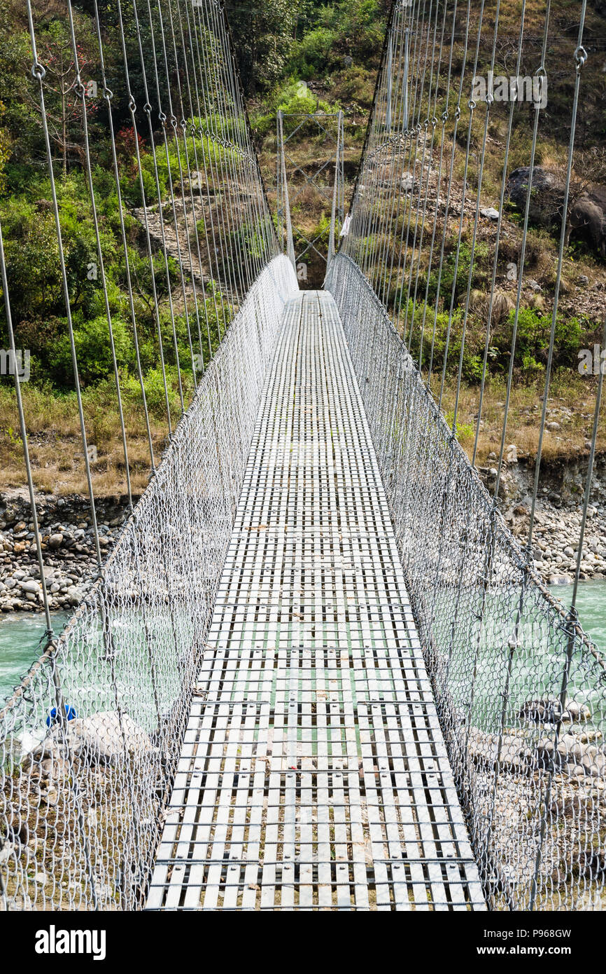 Nepal bridge hanging hires stock photography and images Alamy