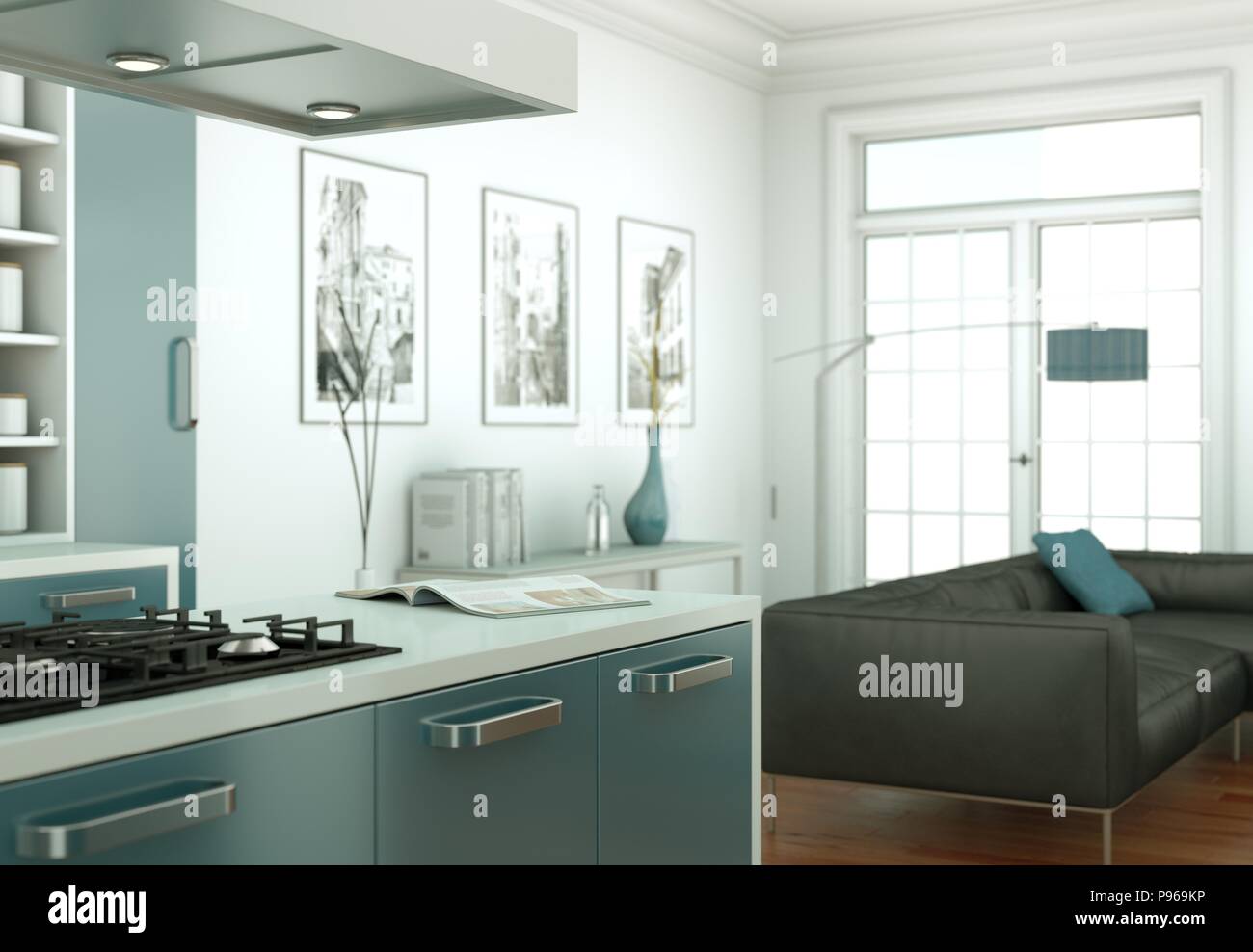 blue-modern-kitchen-interior-design-illustration-P969KP.jpg