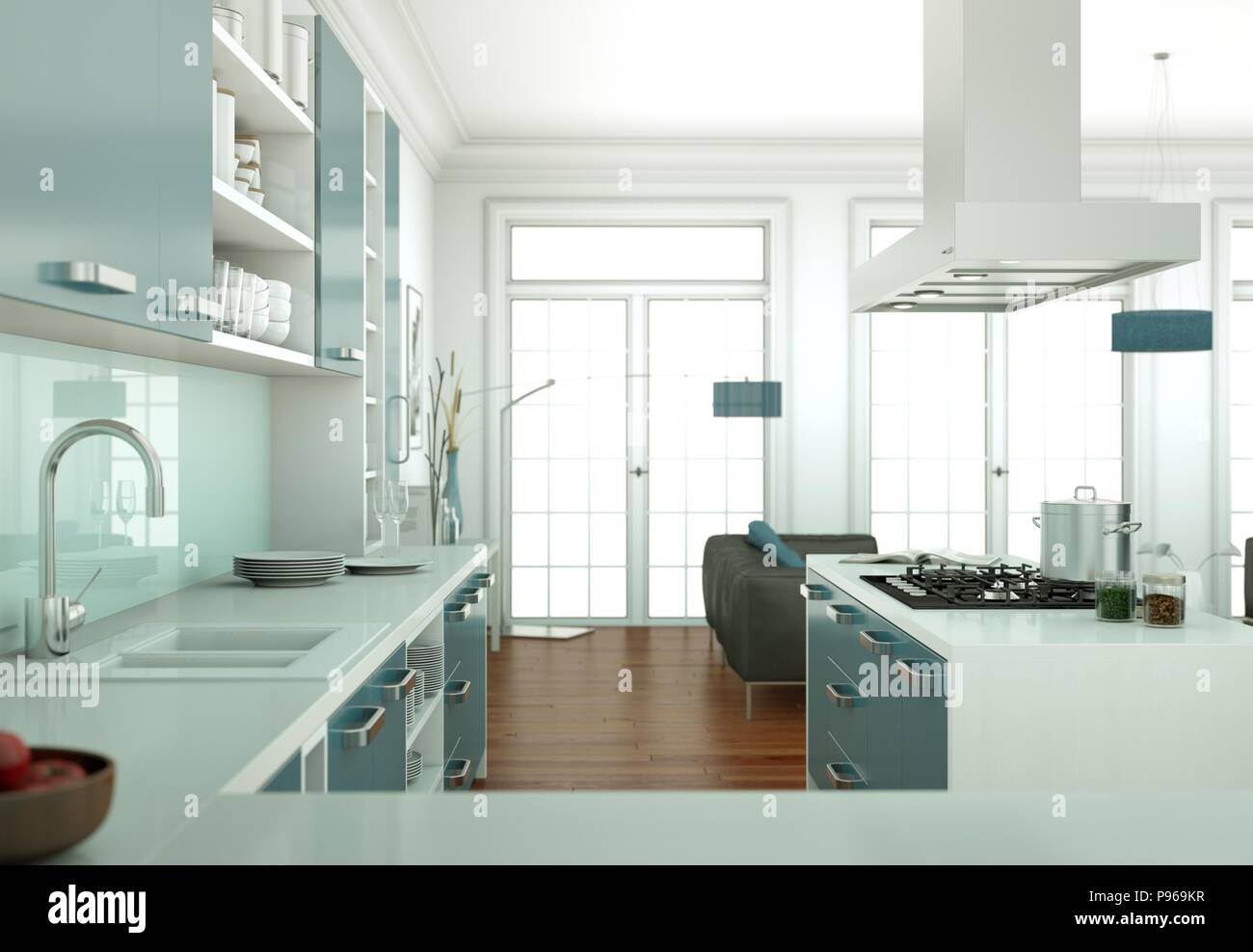 blue-modern-kitchen-interior-design-illustration-P969KR.jpg