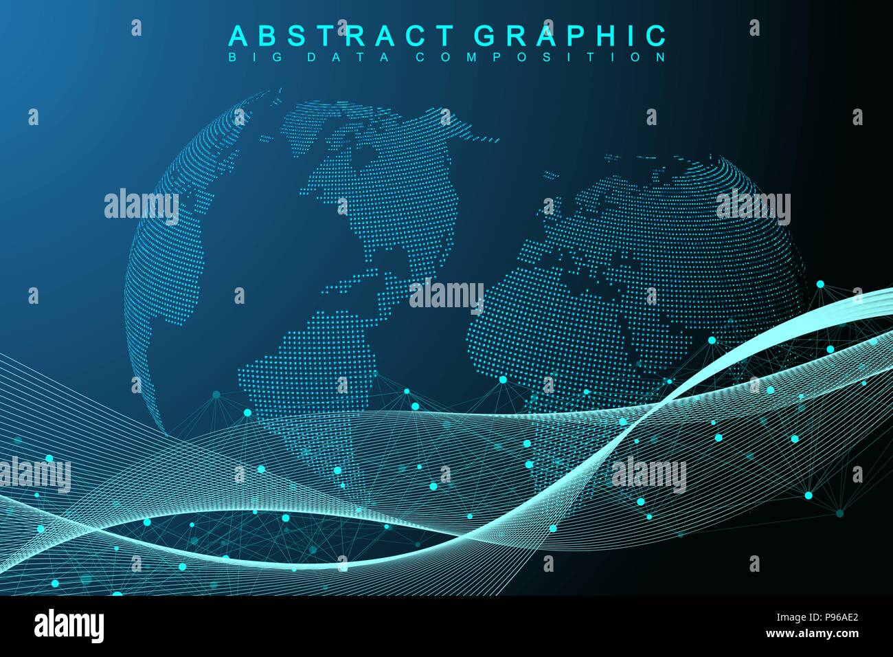 Big data visualization. Graphic abstract background communication ...
