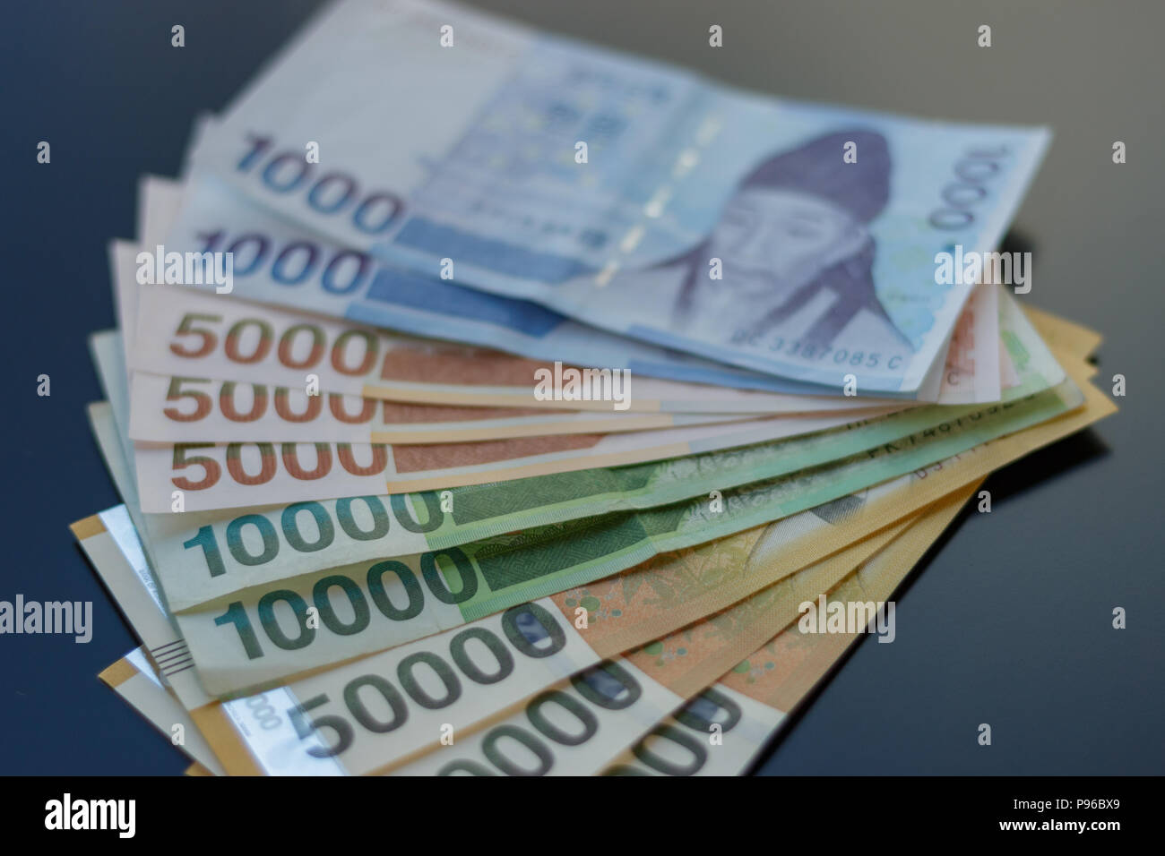 General image of South Korea Money, Won. Concept for currency, finance