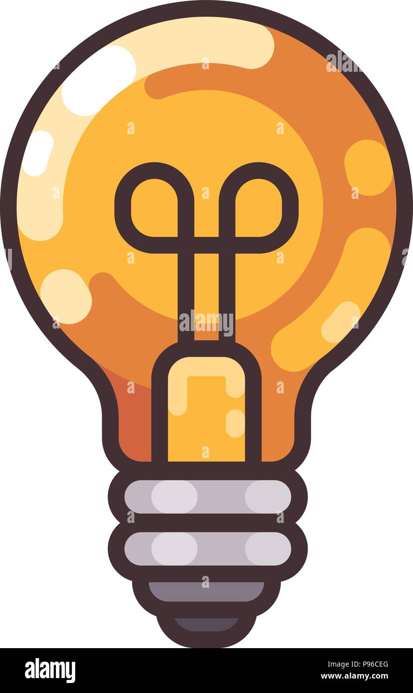 Light bulb flat outline icon Stock Vector Image & Art - Alamy