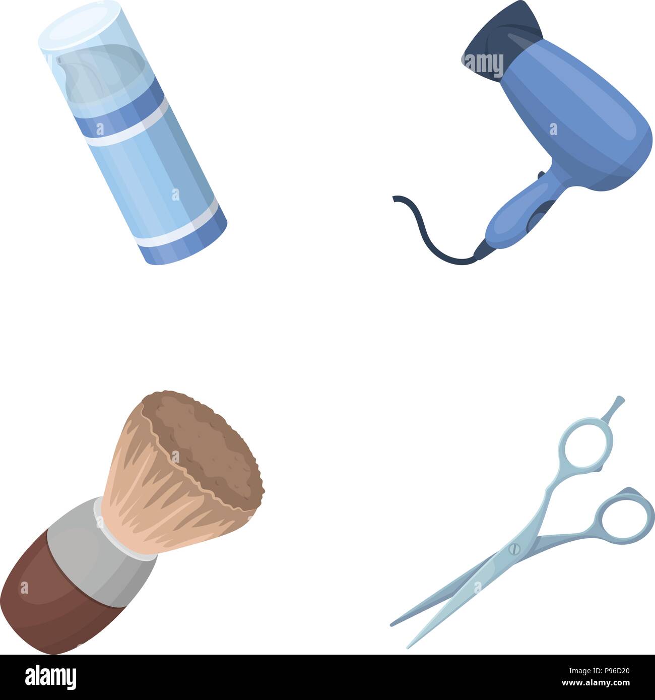 Brush Scissors Electric Hair Dryer And Other Equipment For Men S