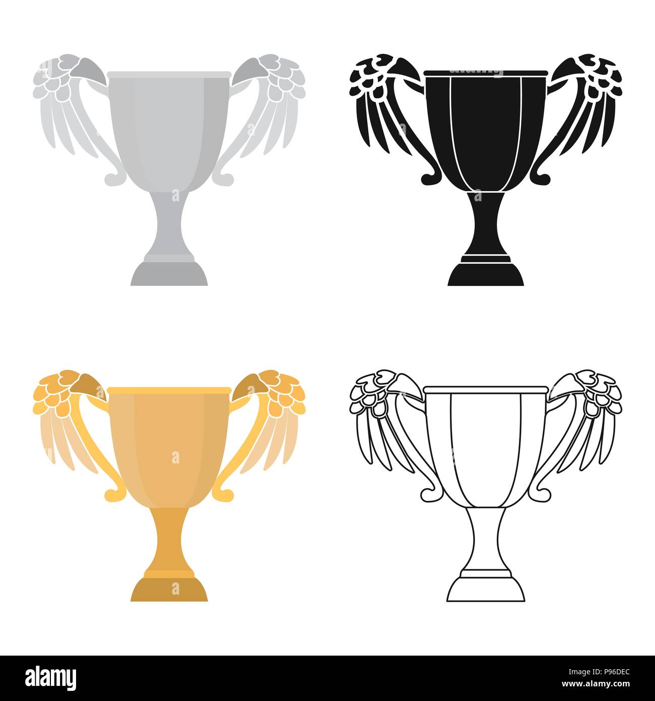 Trophy Logo Design, Award Winner Championship Trophy Vector, Success Brand  Stock Vector Image & Art - Alamy