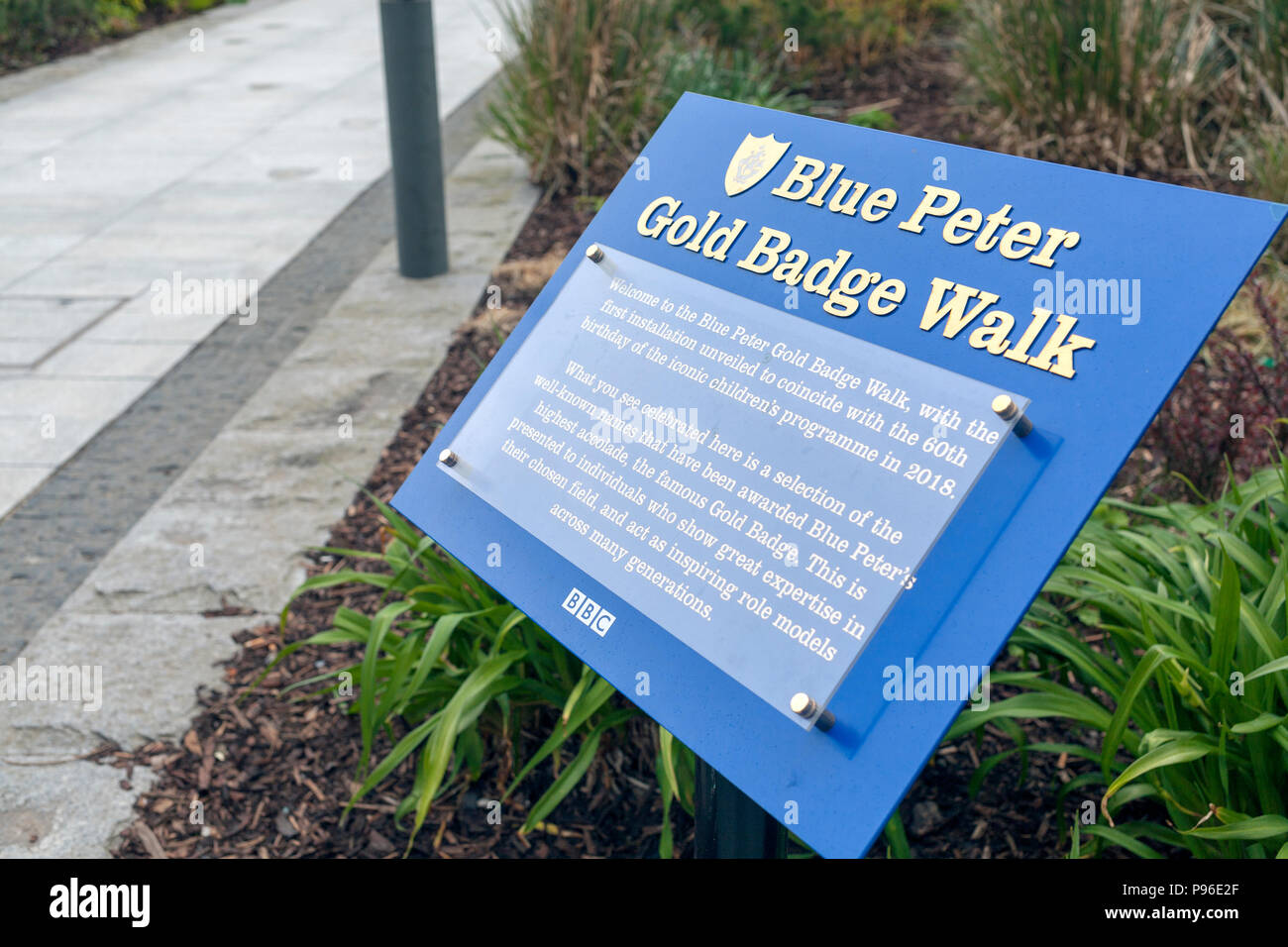 Peter Gold Badge Walk, Salford Quays Stock Photo