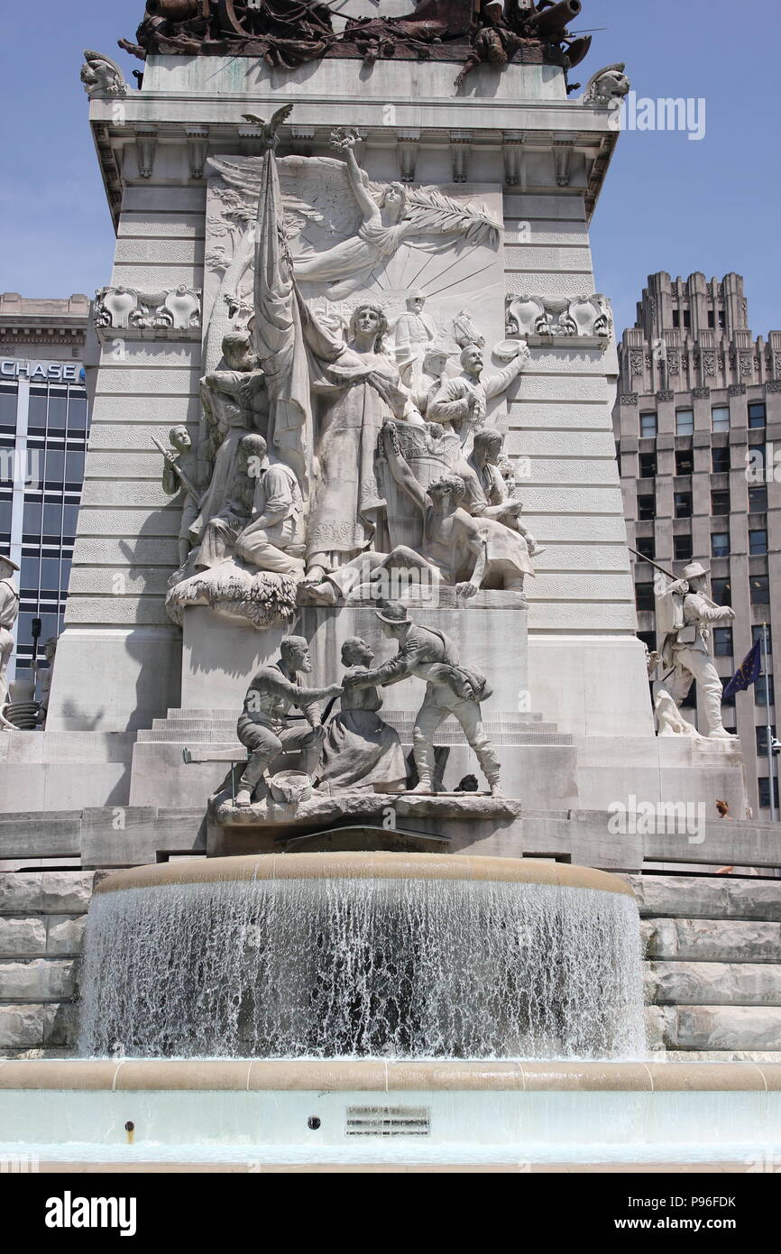 Soldiers and Sailors Monument in Monument Circle in Indianapolis
