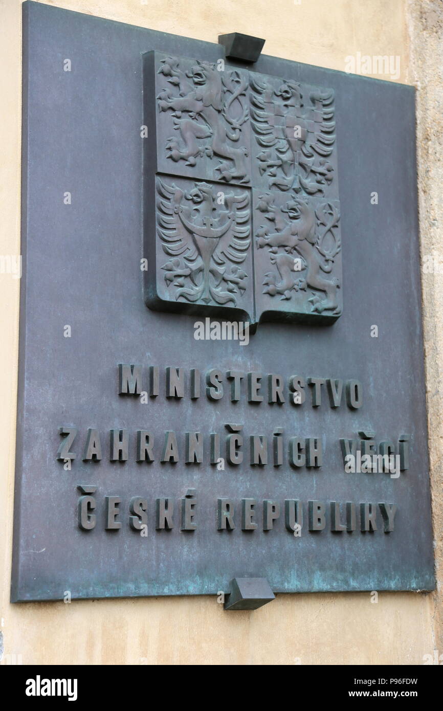 Tuscany Palace (now Czech Ministry of Foreign Affairs), Hradčanské Náměstí, Hradčany, Prague, Czechia (Czech Republic), Europe Stock Photo