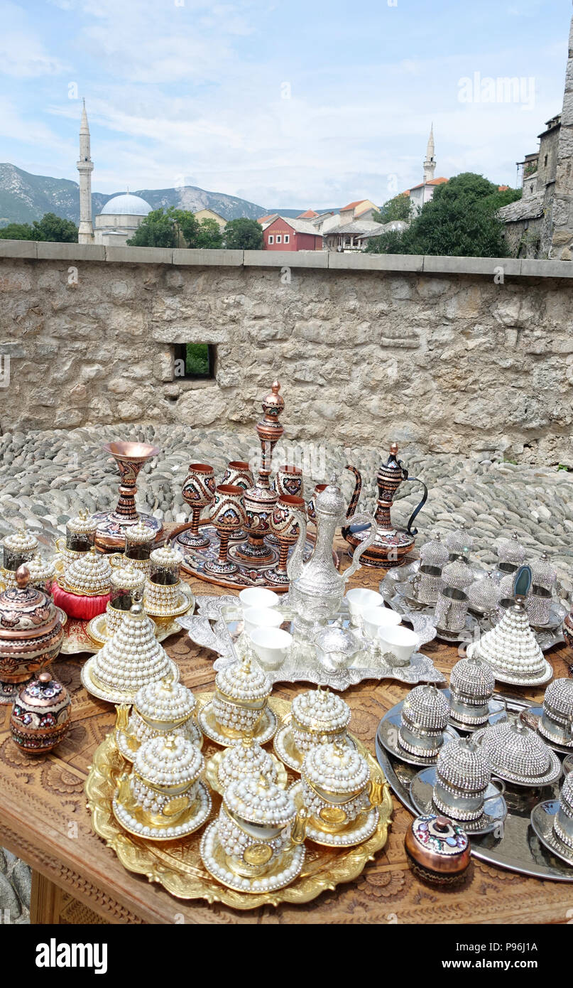 Market in Mostar, Bosnia and Herzegovina, Balkans, Europe Stock Photo