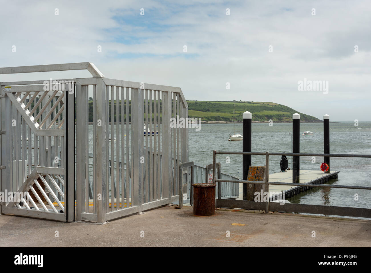 Pontoon at the Youghal harbour, Youghal, County Cork, Ireland Stock