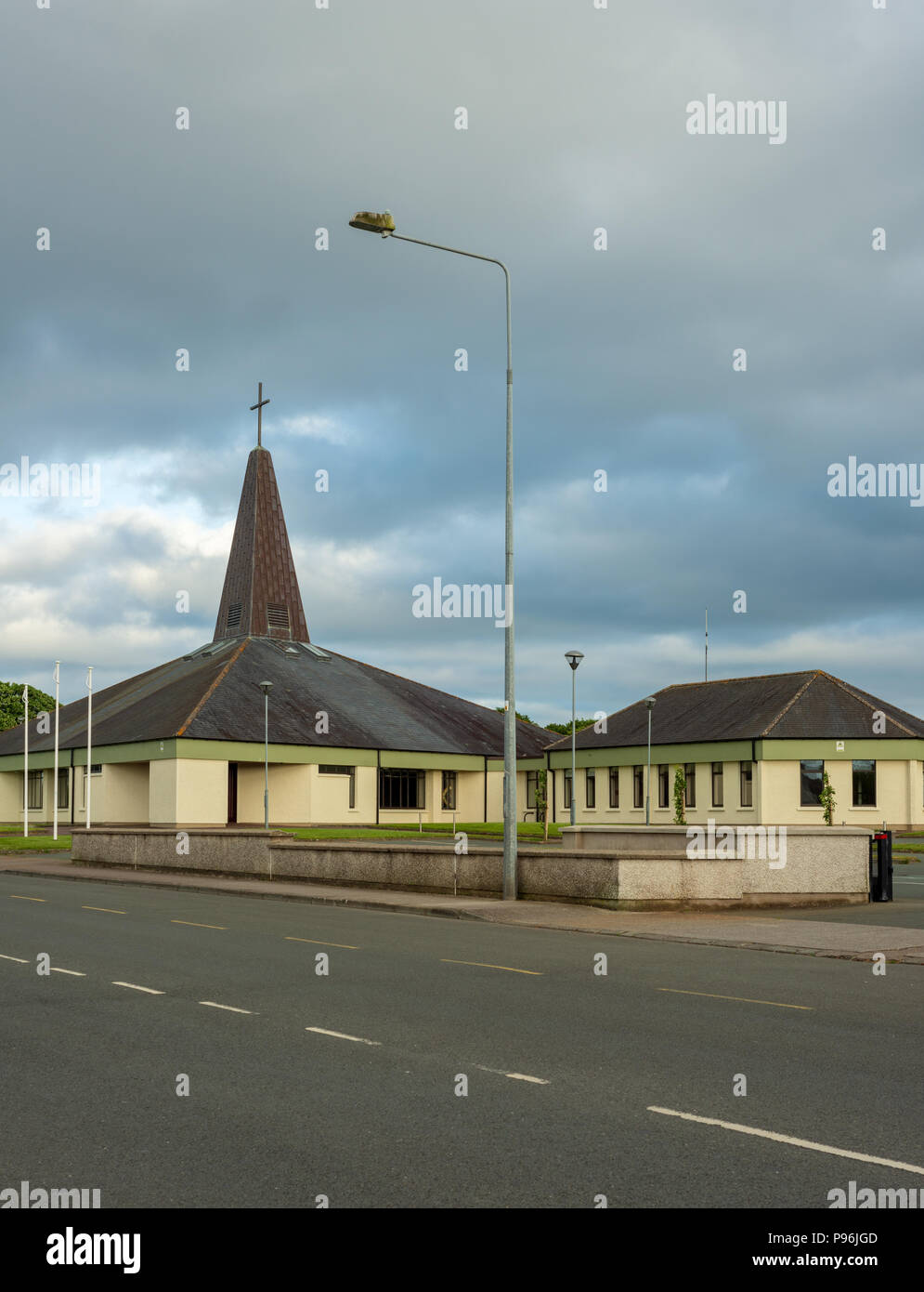 Religion church Ireland The Holy Family Church or Church of the Holy Family in Magners Hill Youghal as Irish architects architecture. Stock Photo