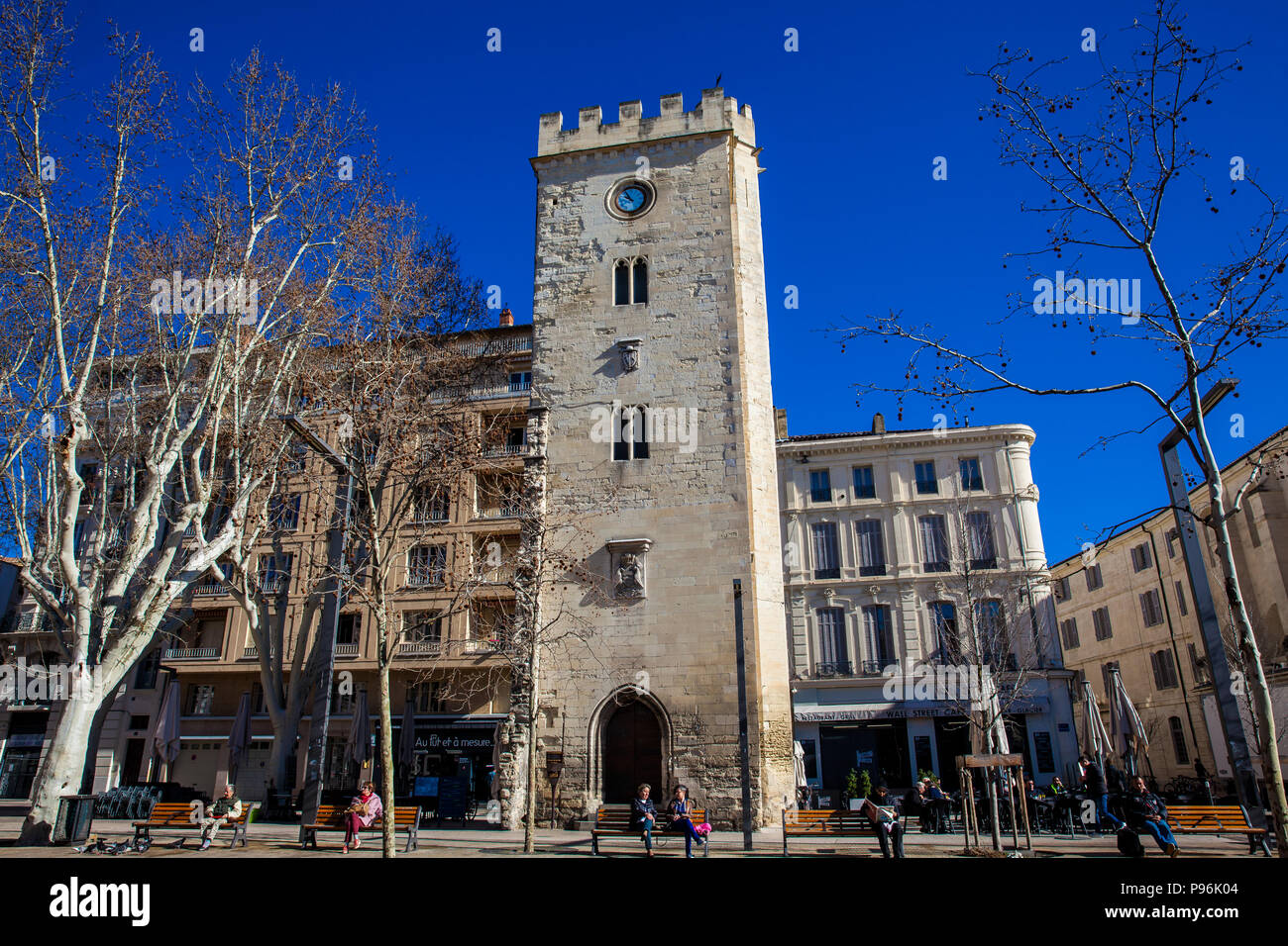 Tour Saint Jean at Place Pie in Avignon France Stock Photo - Alamy
