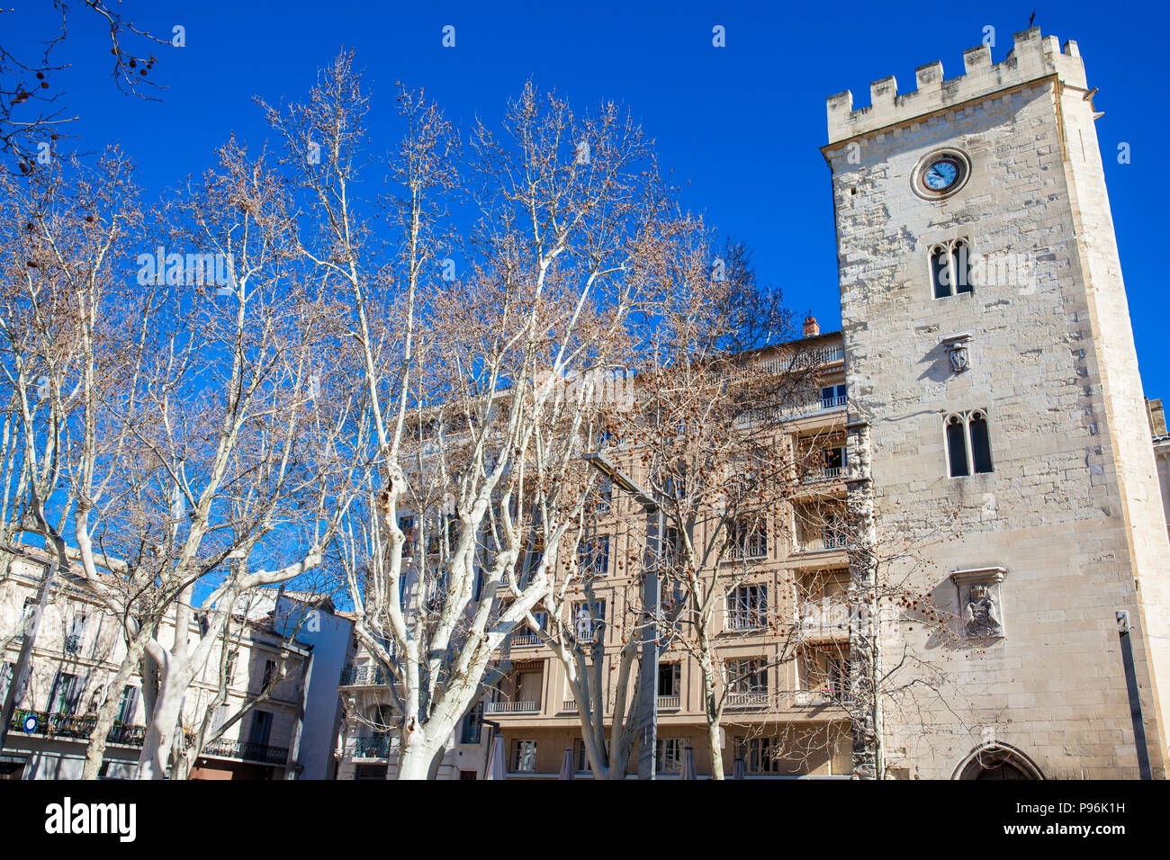 Tour Saint Jean at Place Pie in Avignon France Stock Photo - Alamy