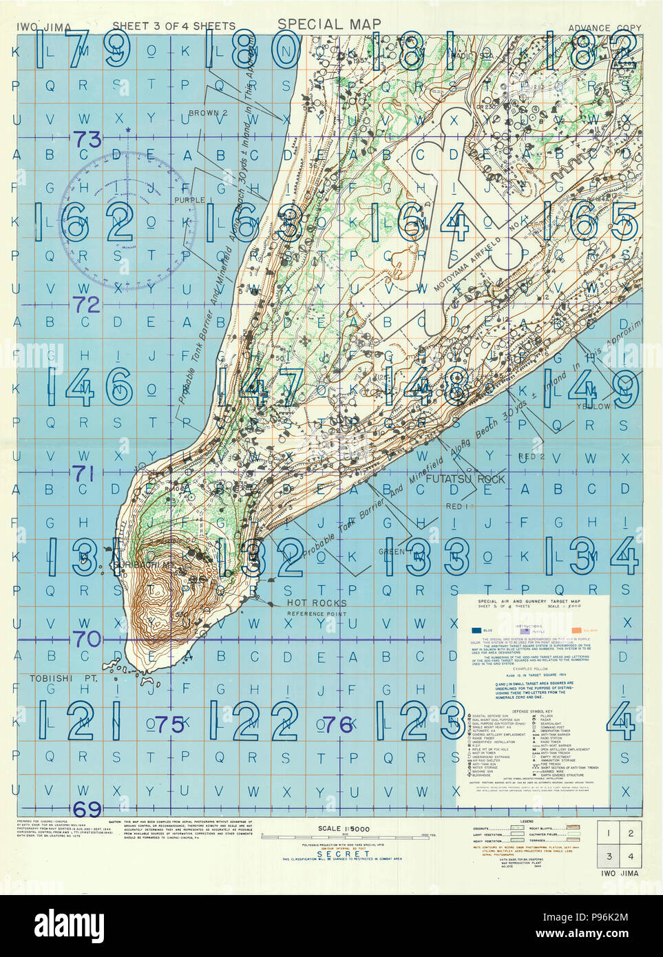 iwo jima battle map