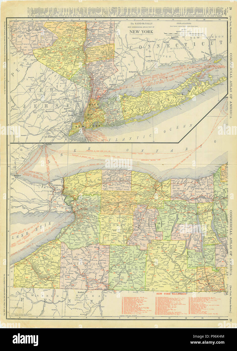 Western and Southern New York, Long Island 1913 Stock Photo Alamy