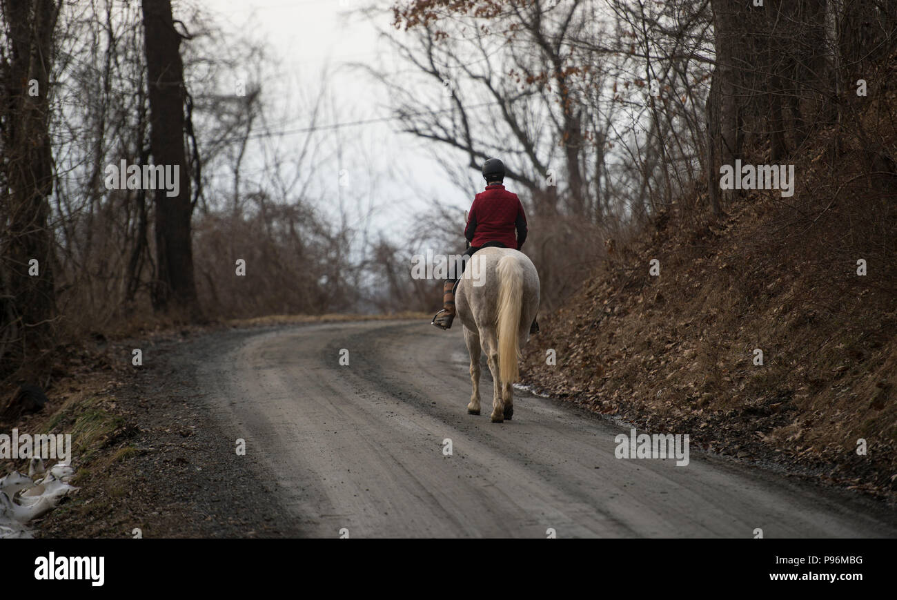 UNITED STATES FEB. 21, 2016 An equestrian rides along Furnace