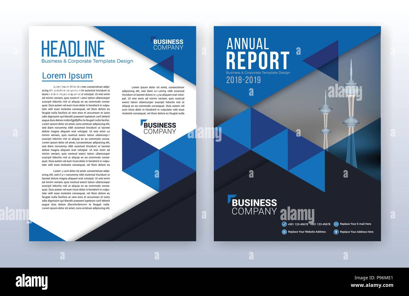 Download Modern Business Annual Report Template Multipurpose Flyter Background 8 5 X 11 Inches Print Media Stock Vector Image Art Alamy