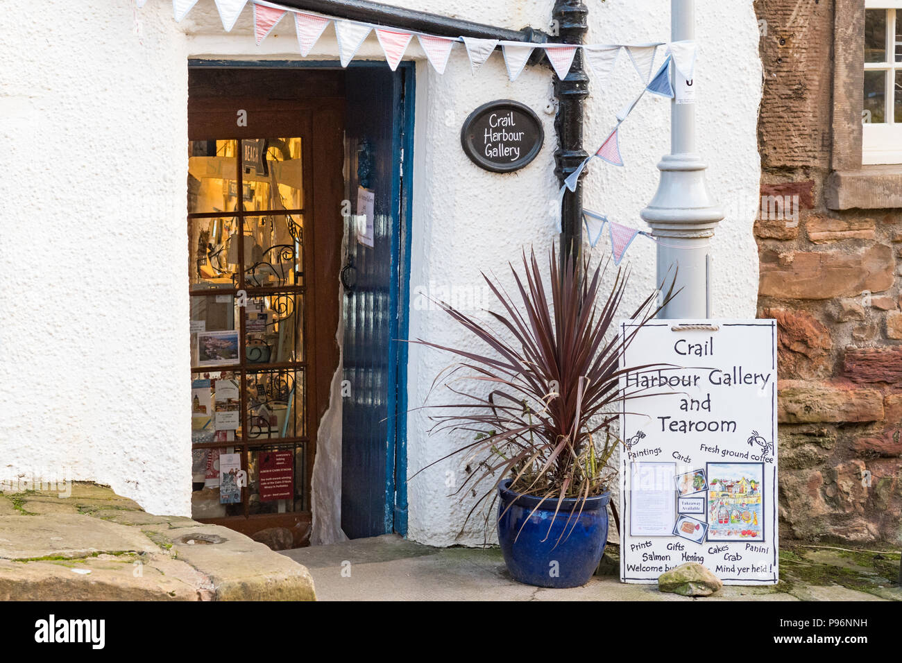 Crail Harbour Gallery and Tearoom, Crail, Fife, Scotland, UK Stock