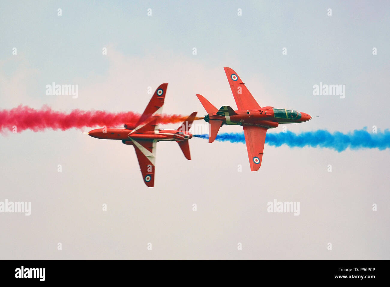 Red Arrows, Royal Air Force Aerobatic Team Stock Photo