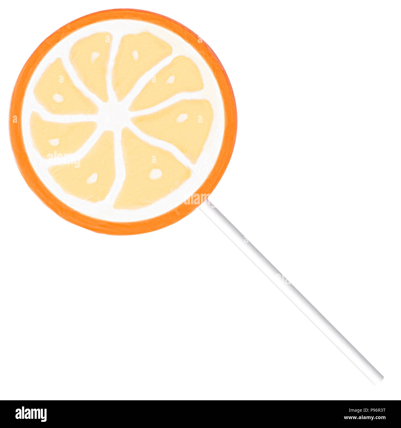 Candy stick, clipping path, isolated on white background  Stock Photo