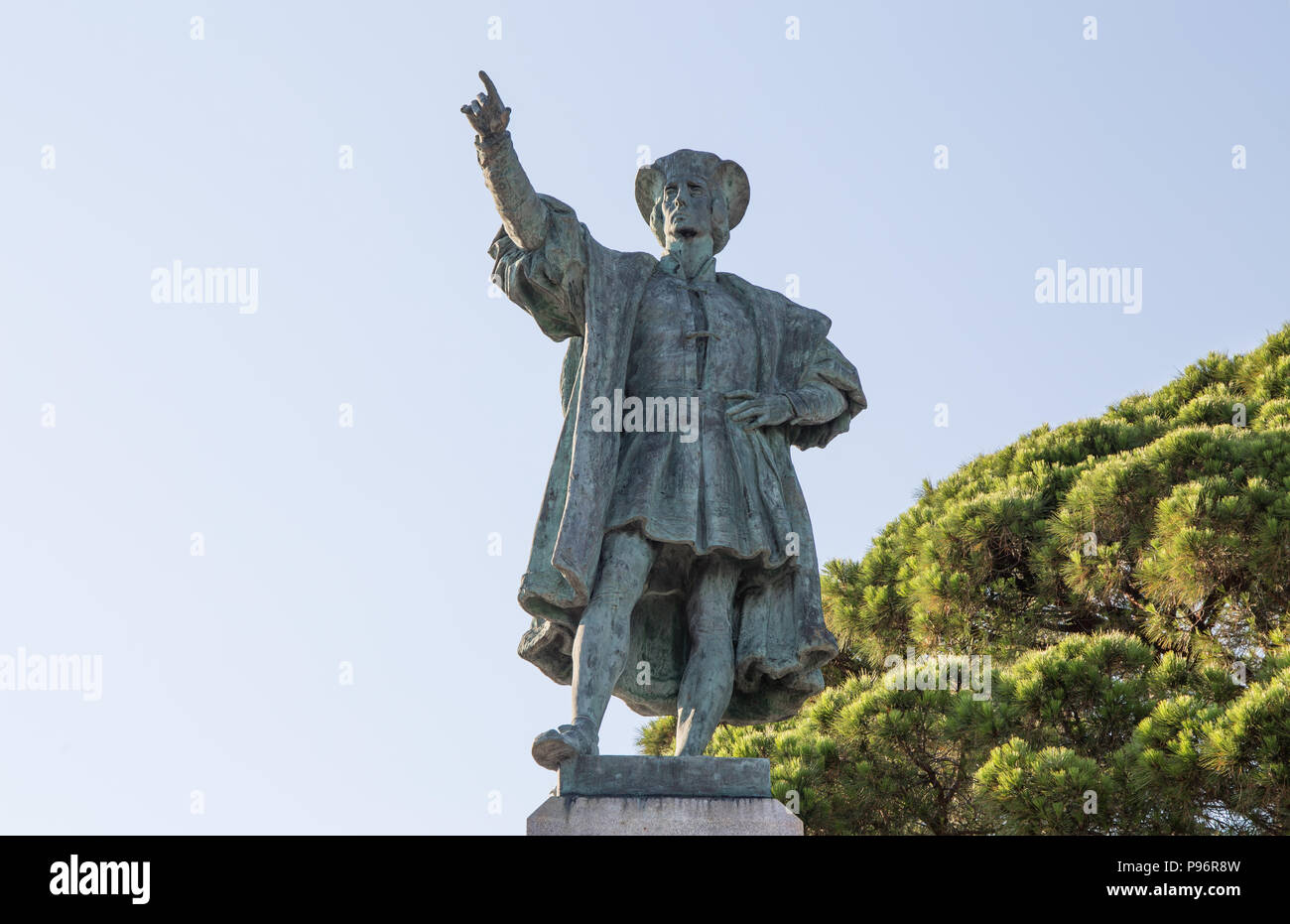 Christopher Columbus monument in Rapallo, Genoa province, Italy Stock Photo Alamy