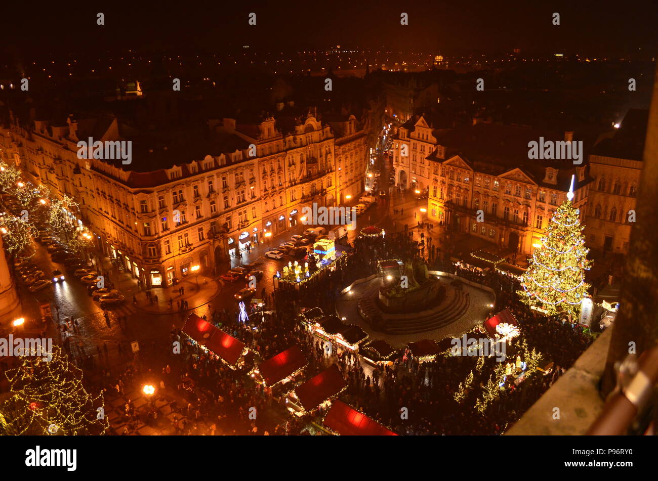 Christmas market in Prague, Czech Republic Stock Photo