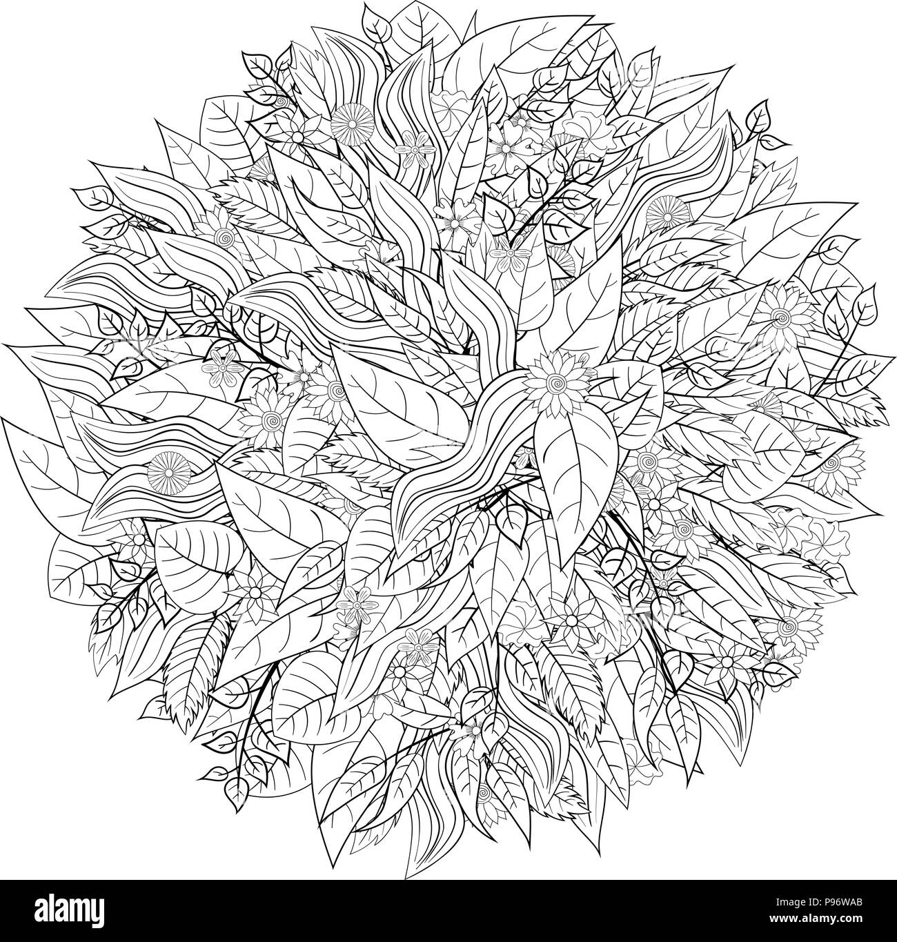 doodle vector floral vintage card Stock Vector Image & Art - Alamy