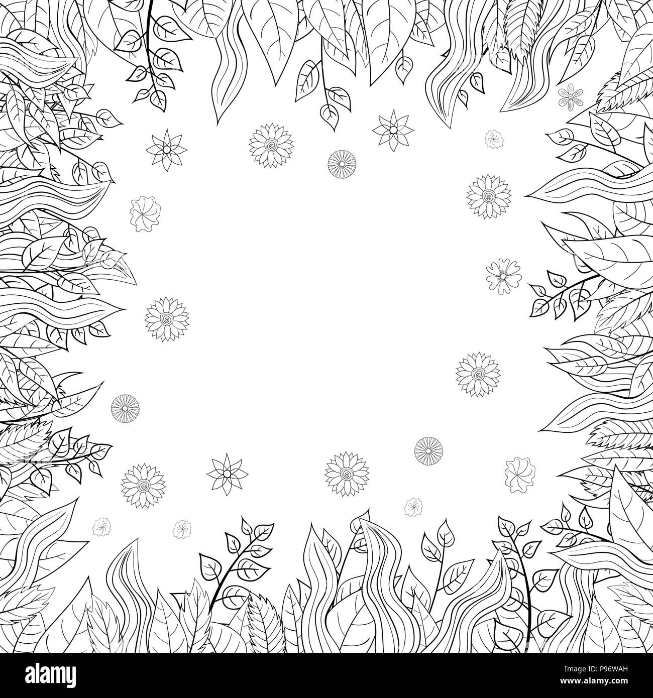 doodle vector floral vintage card Stock Vector Image & Art - Alamy