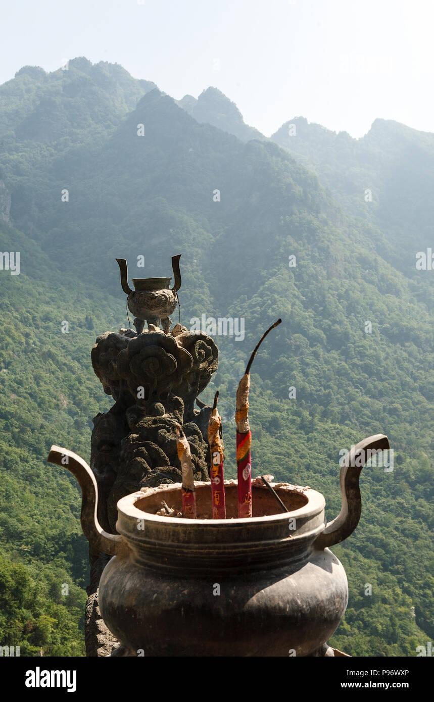 The traditional bowlincense burner in monasteries of Wudang Mountains