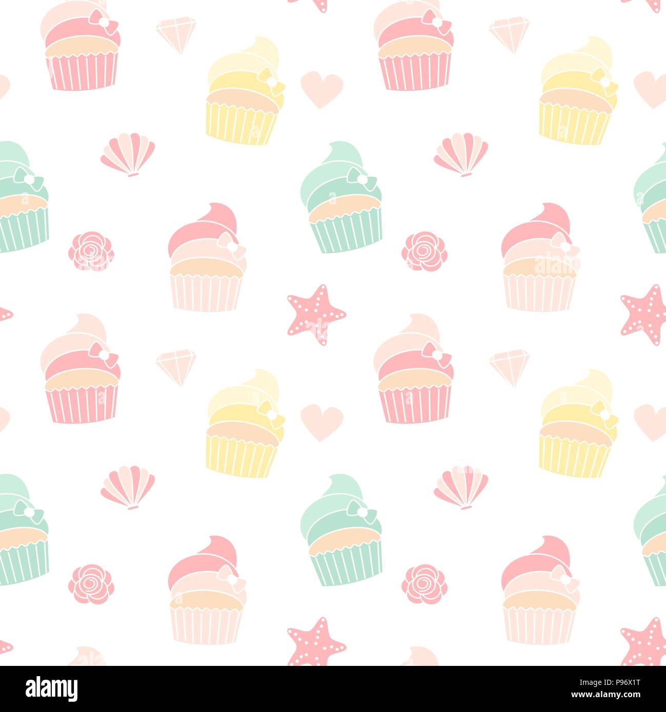 cute colorful summer seamless vector pattern background illustration ...