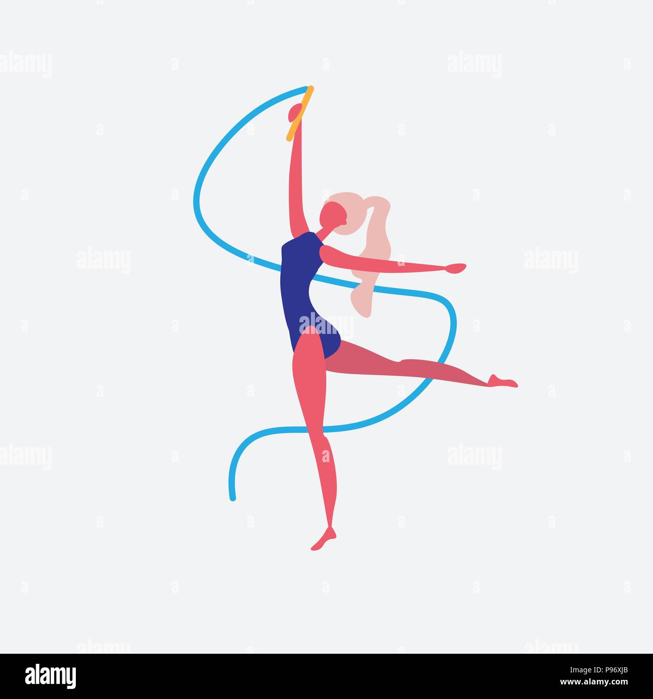 Gymnast Girl Dance Blue Ribbon Character Sportswoman Activities Cartoon Isolated Healthy Lifestyle Concept Full Length Flat Stock Vector Image Art Alamy A slice of bread walks a tightrope between slots on the toaster. https www alamy com gymnast girl dance blue ribbon character sportswoman activities cartoon isolated healthy lifestyle concept full length flat image212208931 html