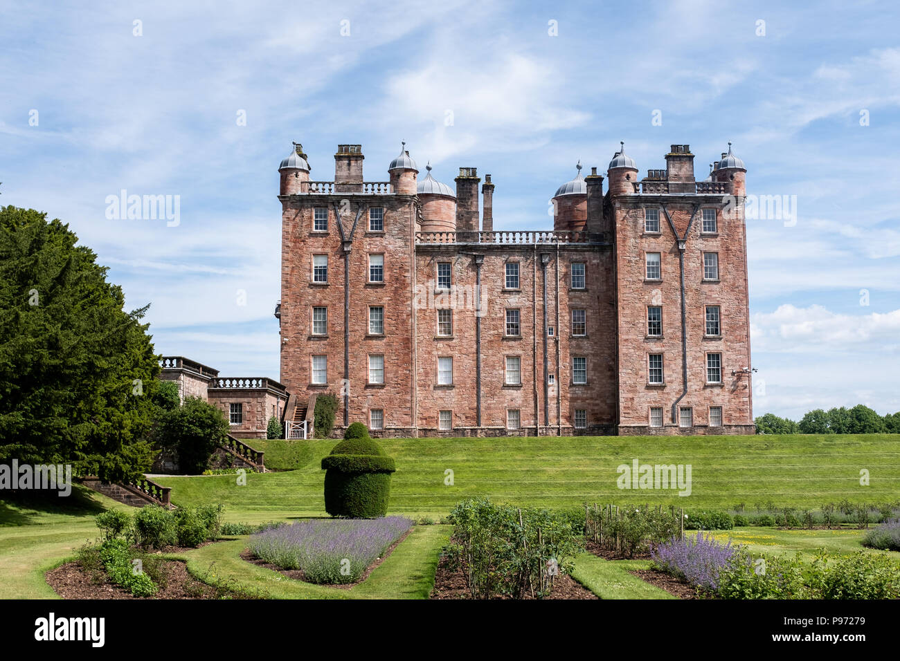 scottish castle on a summers day Stock Photo