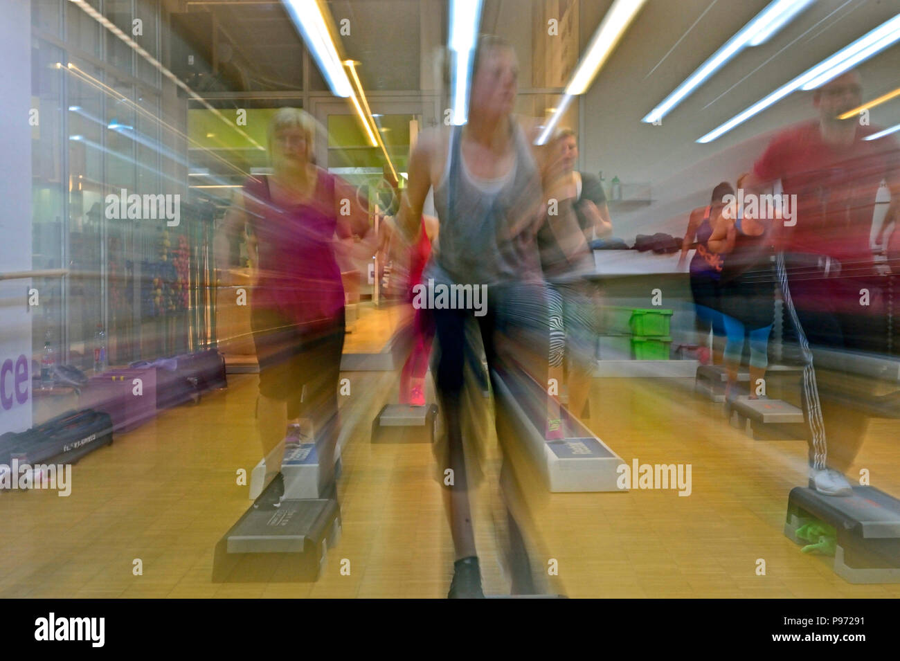 Women gym step hires stock photography and images Alamy