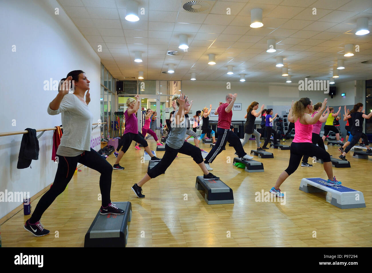 Women gym step hires stock photography and images Alamy
