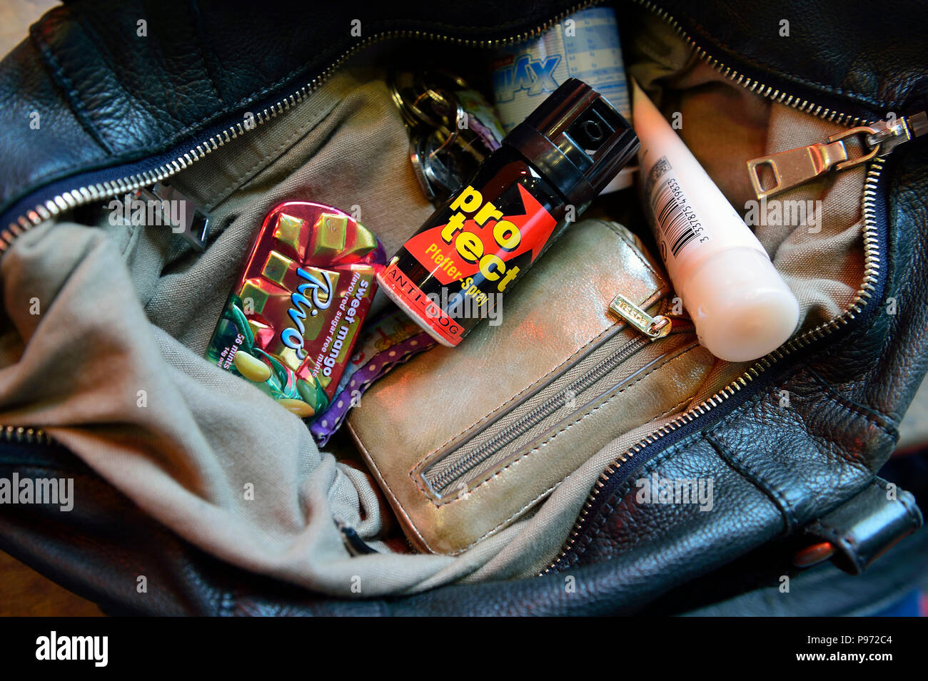 Germany, North Rhine-Westphalia- Symbolfoto pepper spray Stock Photo