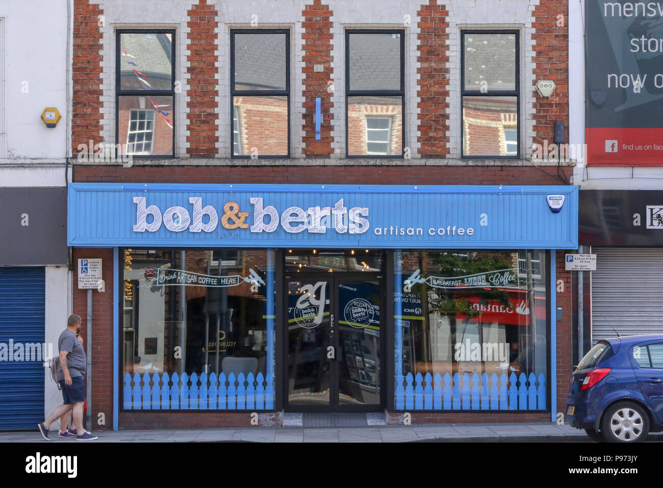 Northern Ireland coffee shop chain - Bob & Berts artisan coffee outlet in Portadown. Stock Photo