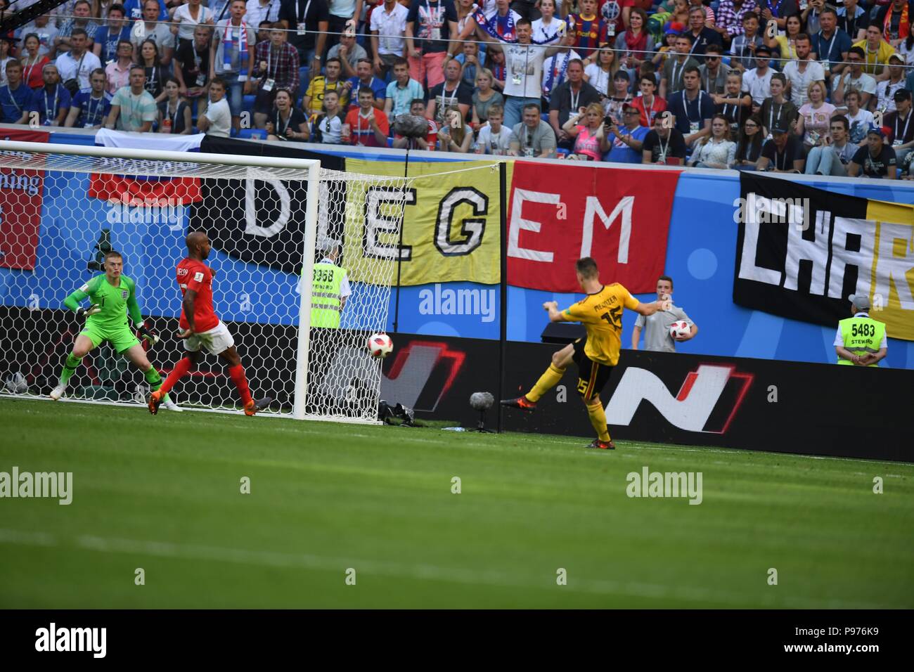 July 14th, 2018, St Petersburg, Russia. Match between England and Belgium 2018 FIFA World Cup Russia 3rd Place Playoff at Saint-Petersburg Stadium, Russia. Shoja Lak/Alamy Live News Stock Photo